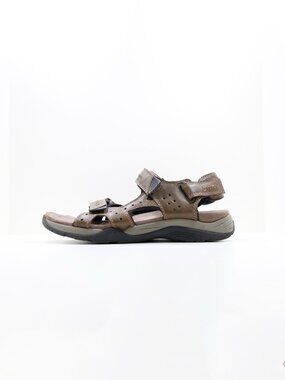 Earth Spirit Robert-2 Brown Faux Leather Adjustable Sport Sandals - Men's 11